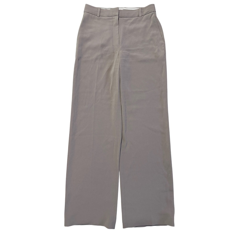 Babaton Aritzia Agency Pants Taupe Brown Wide Leg High Waisted Trousers Size 6
